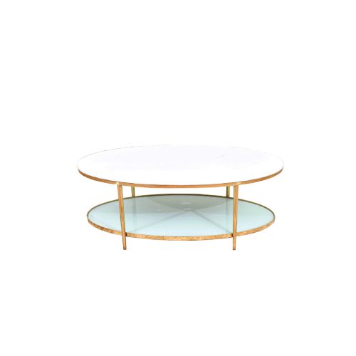 KT1611-B-COFFEE TABLE-MARBLE-WHITE