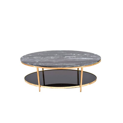 KT1611-A-COFFEE TABLE-MARBLE-BLACK