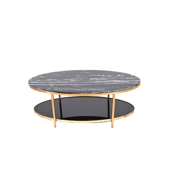 KT1611-A-COFFEE TABLE-MARBLE-BLACK