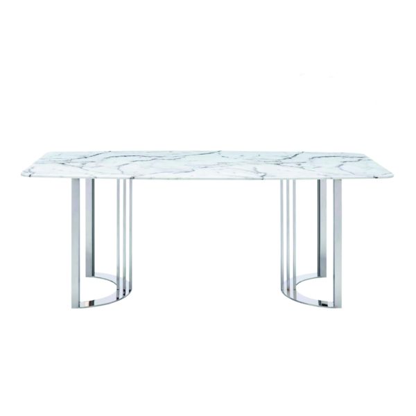 ໂຕະກິນເຂົ້າ KT1339-SILVER LEGS ຂະໜາດ 2.5ແມັດ