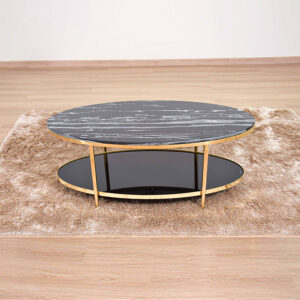 KT1611-A-ໂຕະກາເຟ-ຫີນອ່ອນ-ສີດຳ